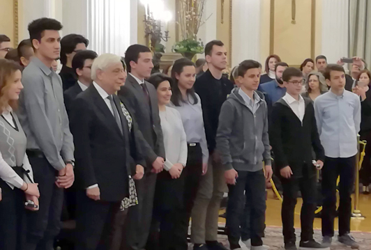Η Ομάδα Εκπαιδευτικής Ρομποτικής του Συλλόγου Πανοράματος Γαλατσίου βραβεύθηκε από τον Πρόεδρο της Δημοκρατίας