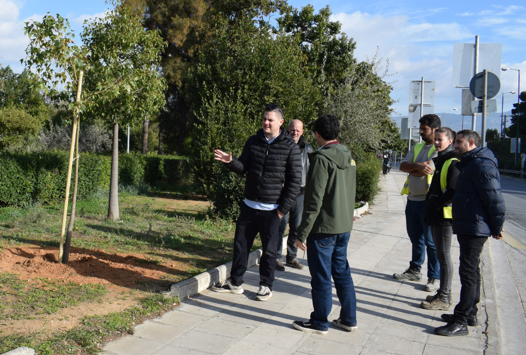 Συνεχίζεται η φύτευση δέντρων, σε διάφορα σημεία της πόλης μας, ως αντισταθμιστικό μέτρο των έργων του ΜΕΤΡΟ