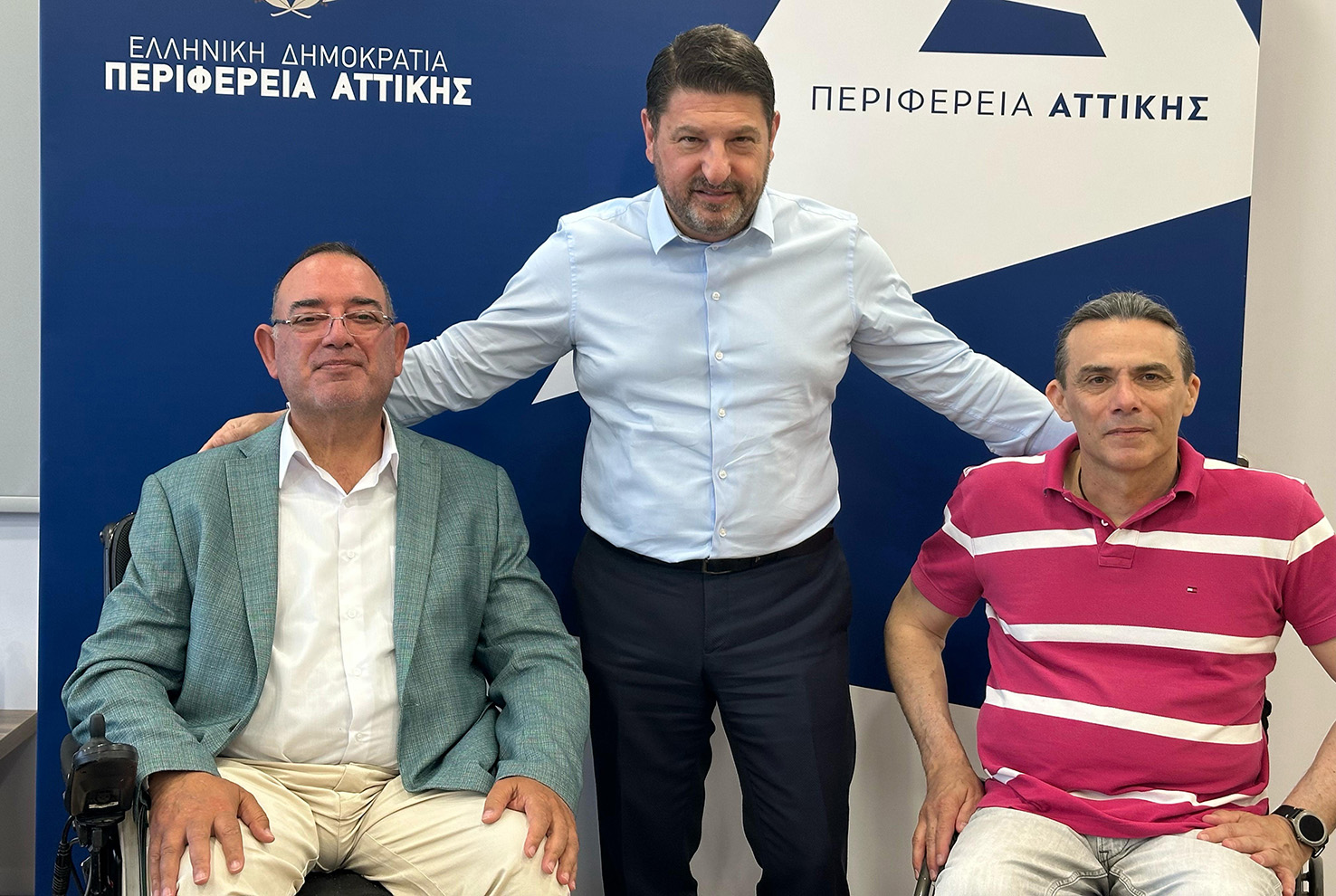 Συνάντηση του Περιφερειάρχη Αττικής Νίκου Χαρδαλιά με τη διοίκηση της ΕΟΑμεΑ