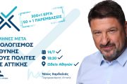 Ο Περιφερειάρχης Αττικής, Νίκος Χαρδαλιάς, σας προσκαλεί στην εκδήλωση απολογισμού των πρώτων 30 μηνών